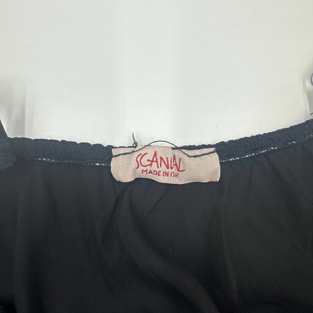 Scandal Italy Lace Black Cami Tank Top Size Small - Picture 7 of 10